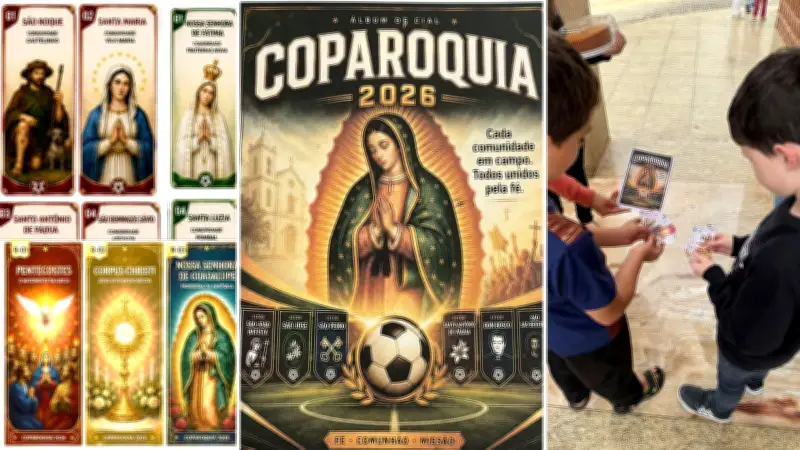 ‘Coparóquia’: álbum de figurinhas de santos faz sucesso em Vargem Alta