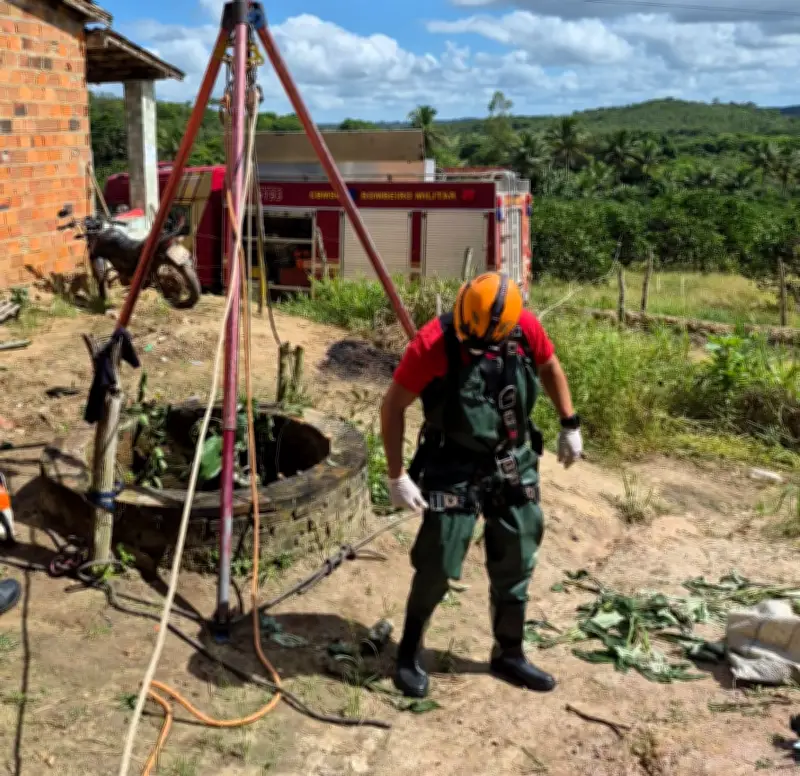 Corpo de homem é resgatado de cisterna de 15 m em Salgado