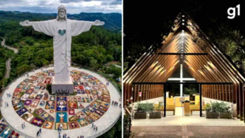 Corpus Christi no Cristo Protetor: tapetes e missa em Encantado