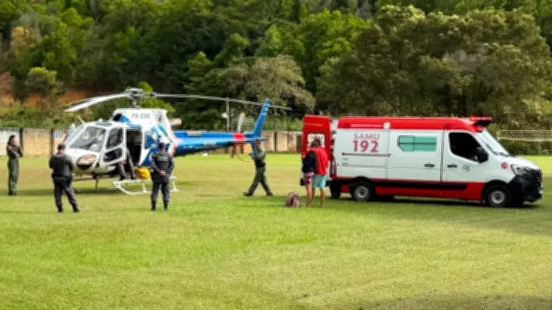 Criança de dois anos é atacada por três cães e levada de helicóptero ao hospital no ES
