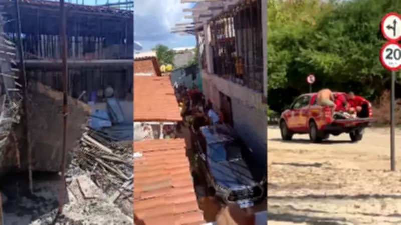Desabamento de laje deixa cinco feridos em Jericoacoara, no Ceará