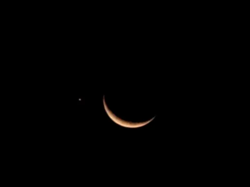 Encontro raro de Lua e Vênus é registrado no Vale do Ribeira