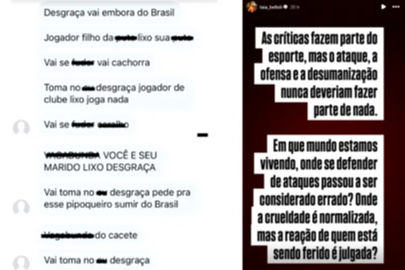 Esposa de Raphinha desabafa após ataques e expõe ofensas nas redes