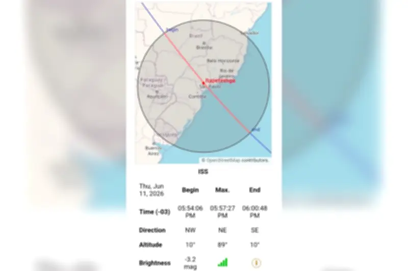Estação Espacial Internacional será visível a olho nu no Brasil nesta quinta