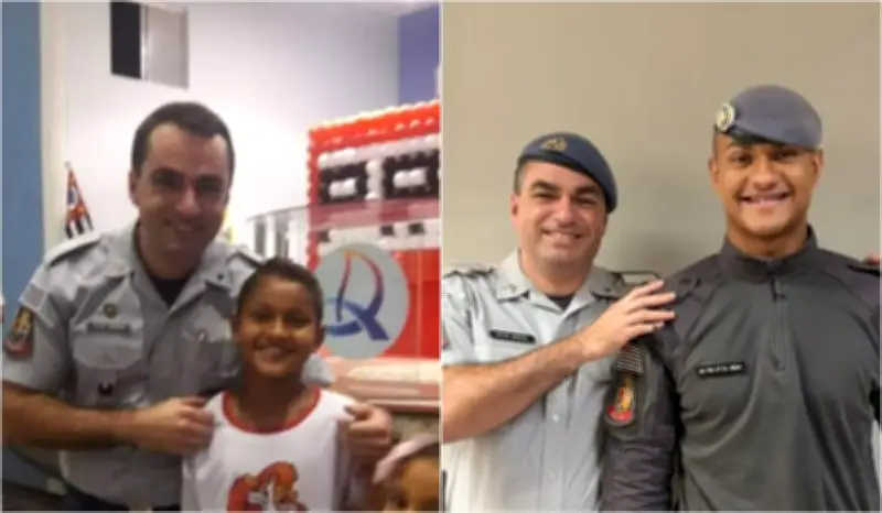 Ex-aluno do Proerd reencontra instrutor após 10 anos e se torna PM em SP