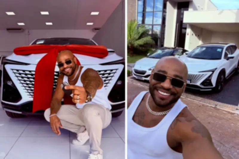 Ex-BBB Cezar Black celebra compra de carro de luxo de R$ 230 mil
