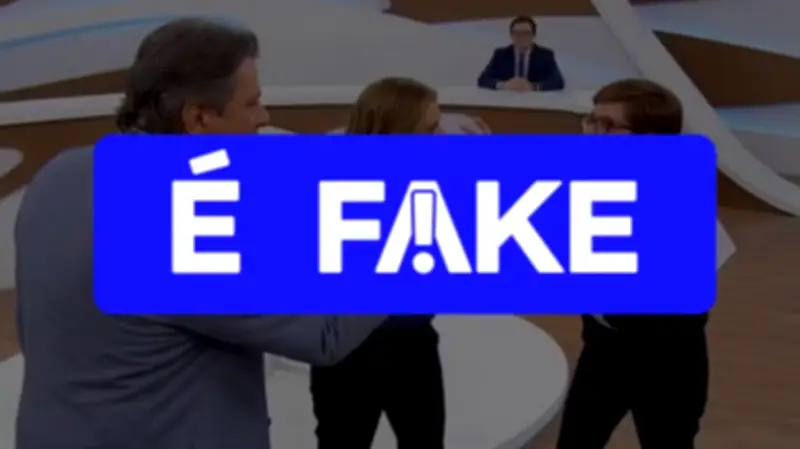 É #FAKE que Renata Lo Prete e Haddad brigaram na TV; vídeo usa IA