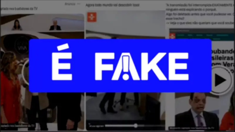 É #FAKE que Vera Magalhães brigou com CEO do BTG no Roda Viva; IA criou imagens