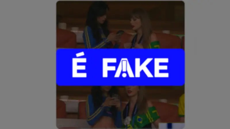 É #FAKE: Taylor Swift e Camila Cabello juntas em jogo do Brasil