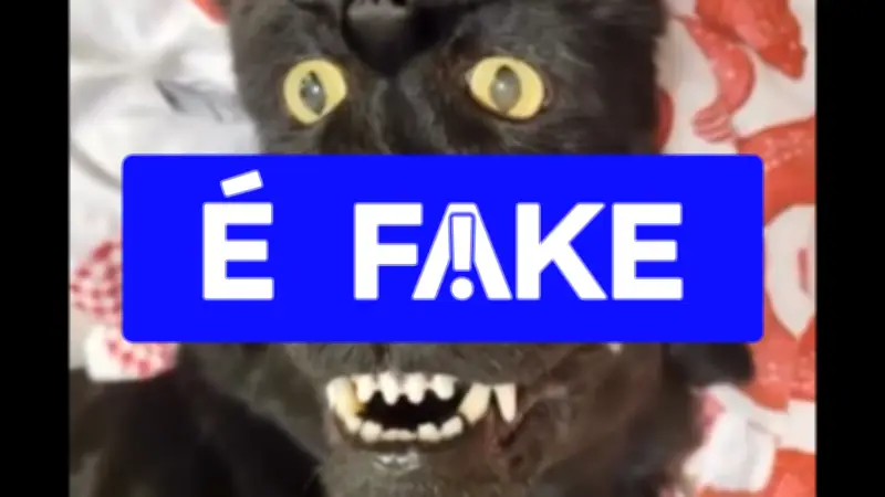 É fake: vídeo viral de ilusão de ótica com cão e gato de ponta cabeça