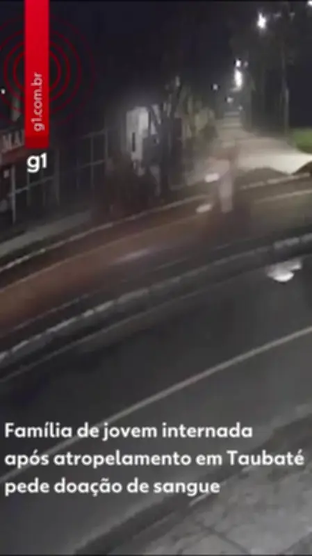 Família de jovem atropelada em Taubaté pede doação de sangue O+