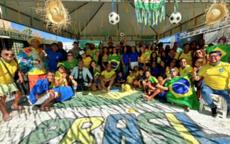 Família sergipana une Copa e São João em decoração inédita