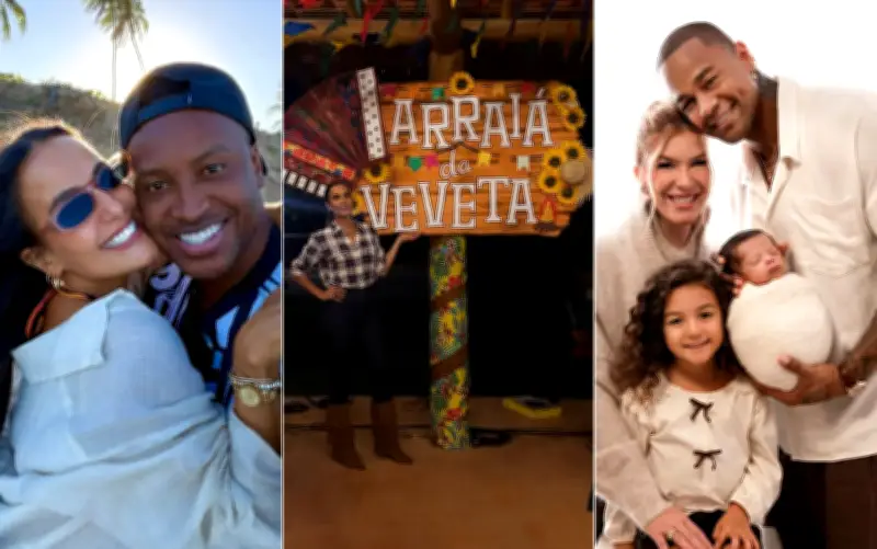 Famosos baianos celebram São João com família e shows