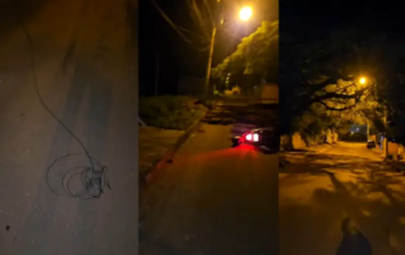 Fios soltos de telefonia derrubam motociclista em Botucatu