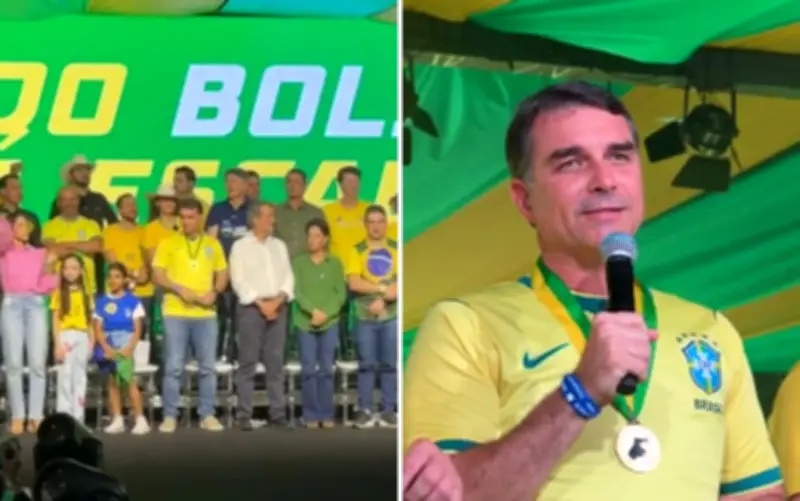 Flávio Bolsonaro e Valdemar Costa Neto lançam pré-candidaturas do PL em Goiás