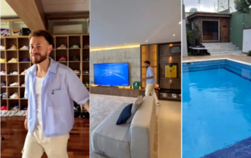 Fred Bruno abre mansão em SP com academia, brinquedoteca e coleção de tênis