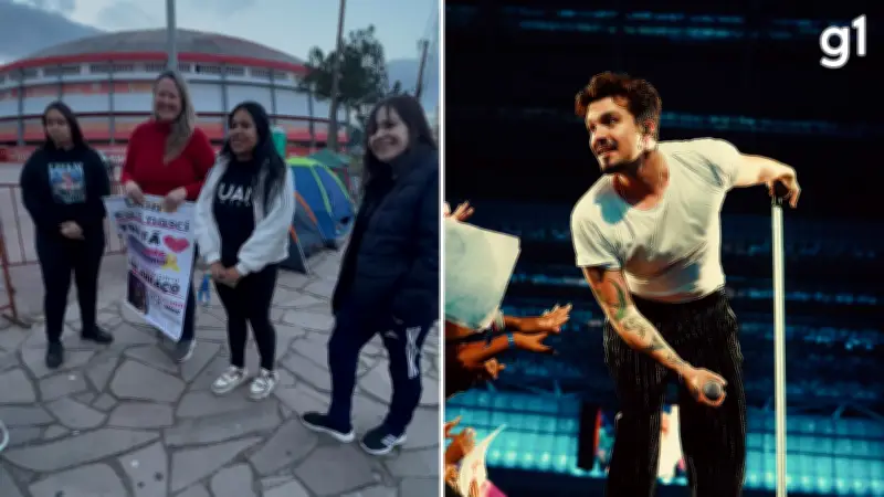 Fãs acampam por mais de uma semana para show de Luan Santana em Porto Alegre