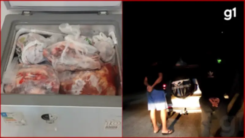 Funcionários de frigorífico presos suspeitos de furtar 80 kg de carne em MG