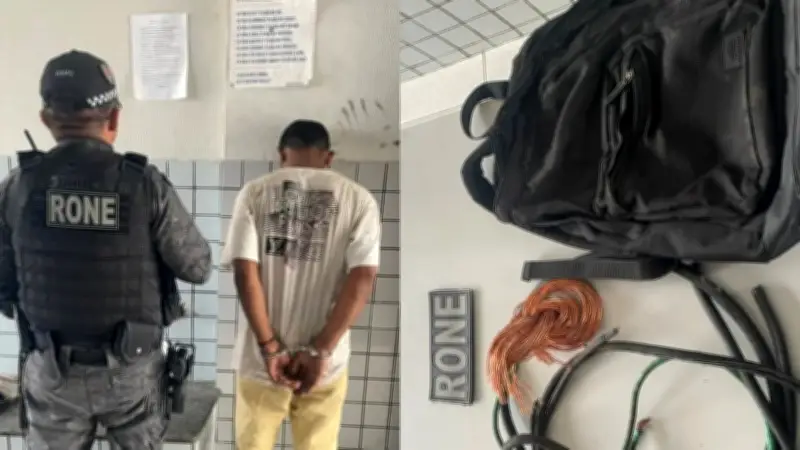 Furto de fios suspende aulas em escola de Teresina; suspeito preso