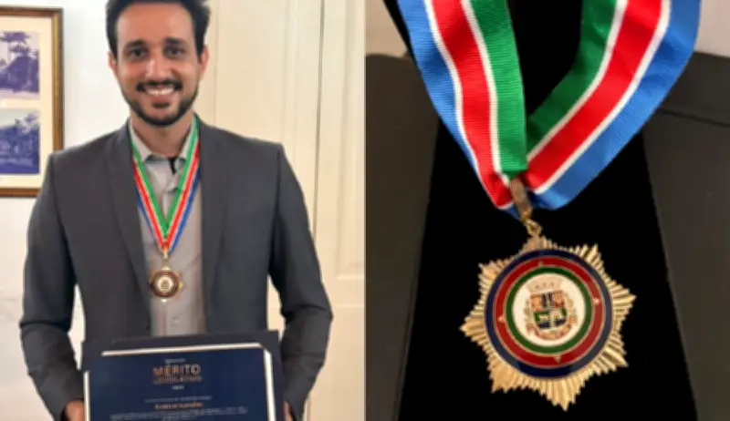 Gabriel Landim recebe Medalha de Mérito Legislativo em Juiz de Fora