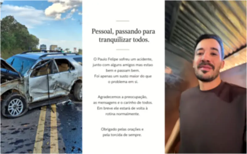 Gustavo Tubarão desmente boatos de morte após acidente na MG-050