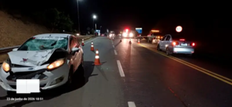 Homem de 44 anos morre atropelado na BR-381 em Governador Valadares