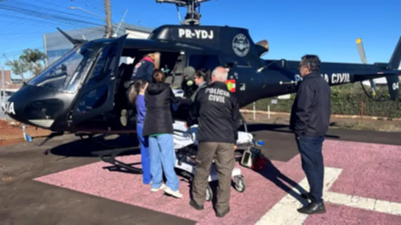Homem ferido por boi em SC é resgatado de helicóptero