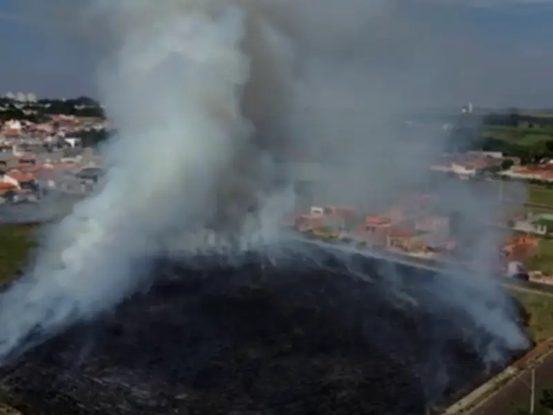 Homem é flagrado causando incêndio em vegetação em Santa Bárbara d'Oeste