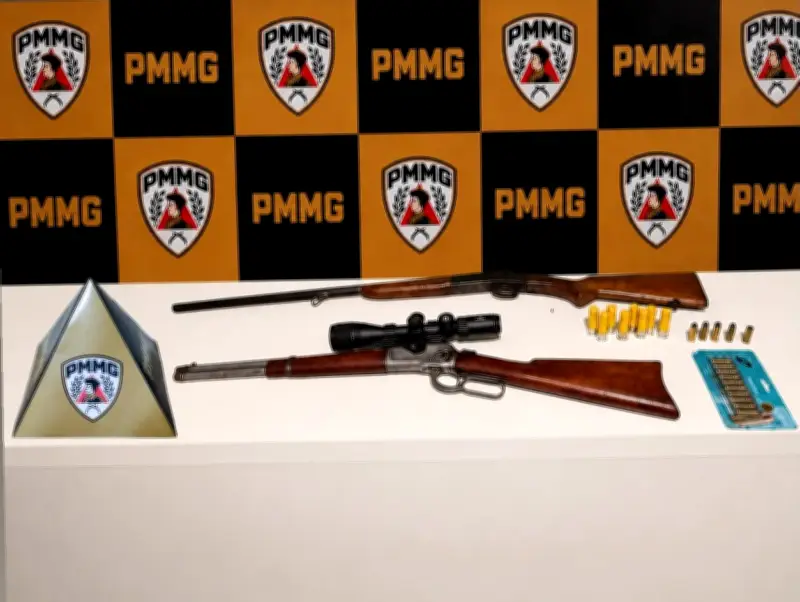 Homem preso com armas e munições em caminhonete em Unaí