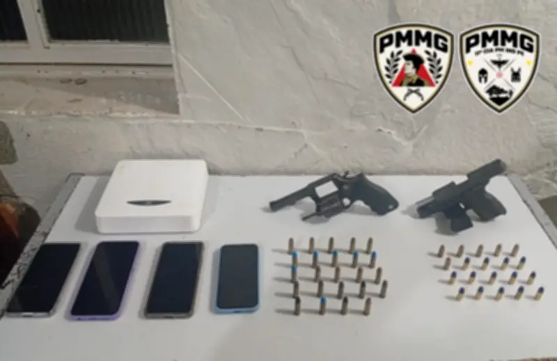 Homem preso com pistola e revólver em Montes Claros