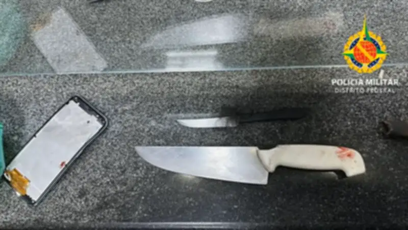 Homem preso por esfaquear esposa em Ceilândia, no DF