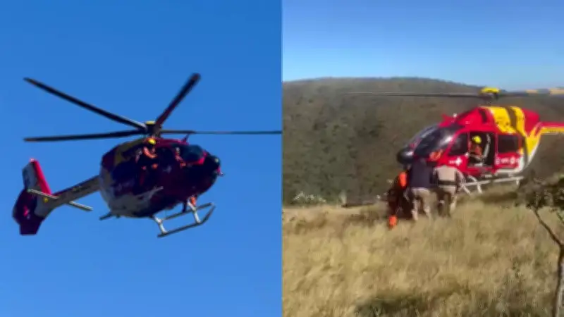 Idoso passa mal em trilha e é resgatado de helicóptero na Grande BH