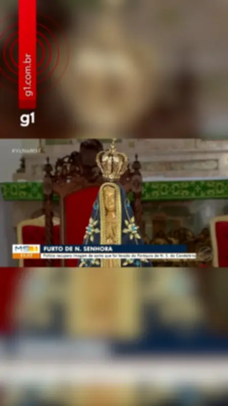 Imagem de Nossa Senhora Aparecida furtada em MS é recuperada