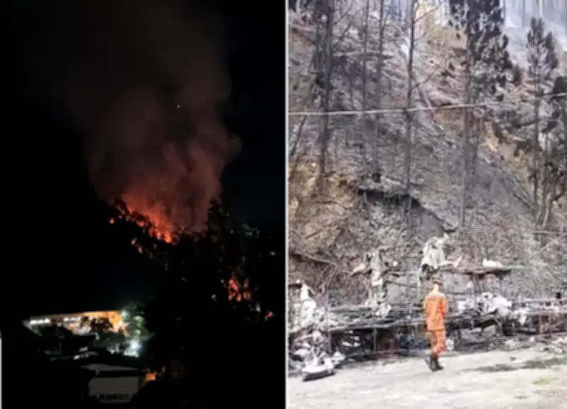 Incêndio destrói carros alegóricos da Unidos do Imperador em Nova Friburgo