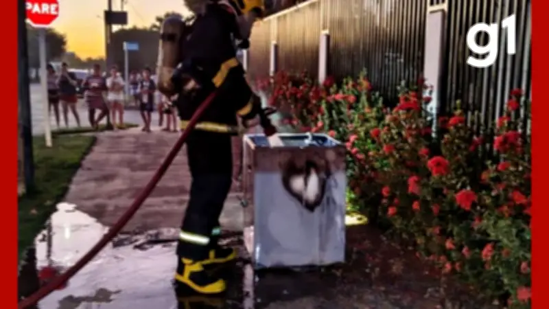 Incêndio em MT: máquina de lavar pega fogo em apartamento de condomínio