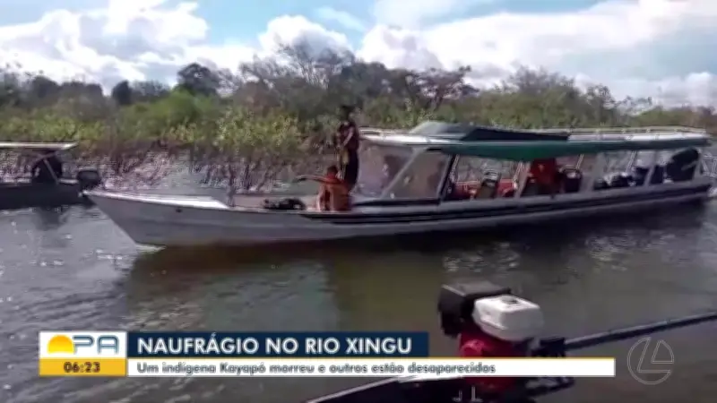 Indígena morre após naufrágio no rio Xingu em Altamira, no Pará