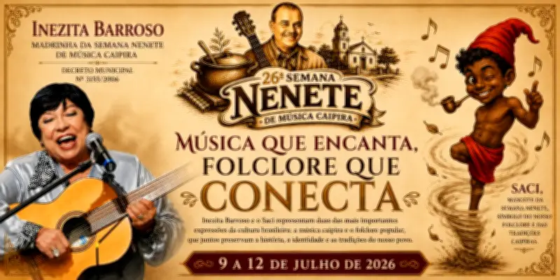 Inezita Barroso e Saci: símbolos da cultura caipira na Semana Nenete