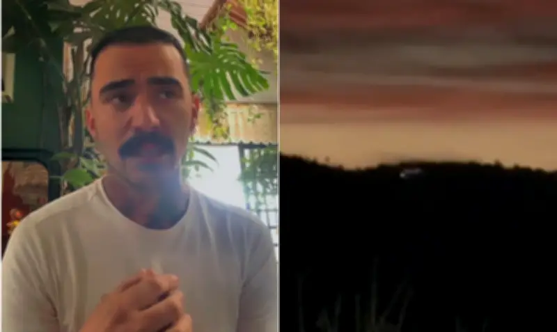 Influenciador Mayk Leão viraliza ao registrar OVNI em sítio no Paraná