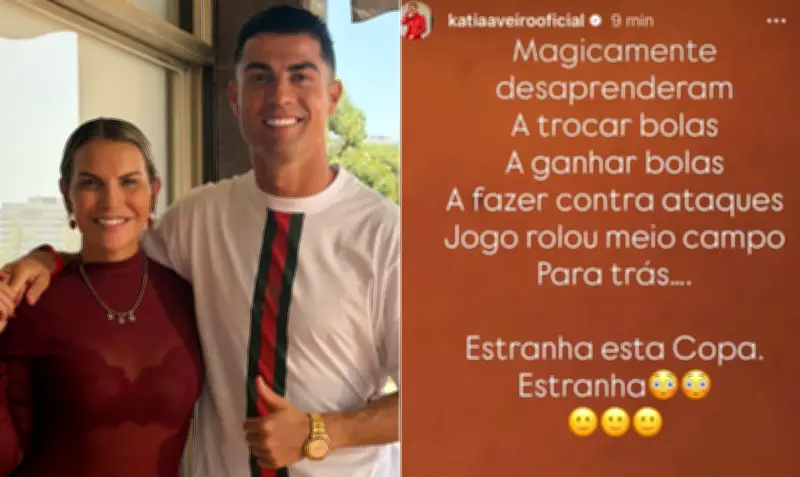Irmã de Cristiano Ronaldo critica Portugal após empate na Copa
