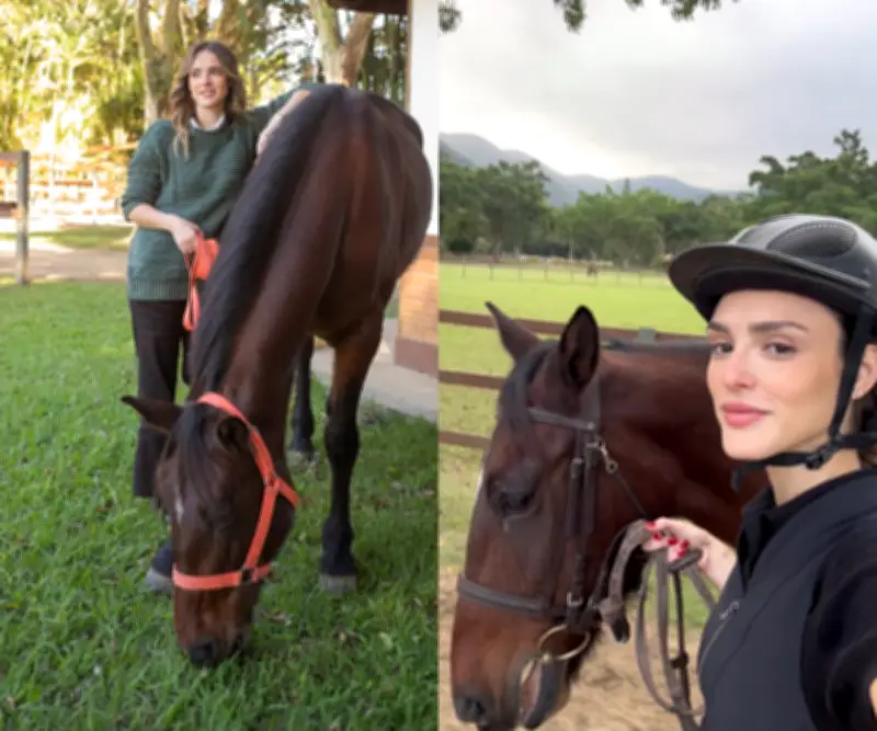 Isabelle Drummond realiza sonho e compra seu primeiro cavalo: égua