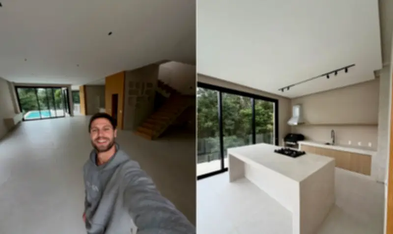 Jonas Sulzbach mostra mansão construída com ex Mari Gonzalez em Alphaville