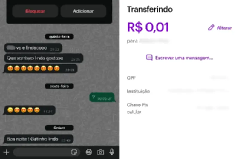 Jovem descobre perseguição de ex-professor ao simular Pix de R$ 0,01