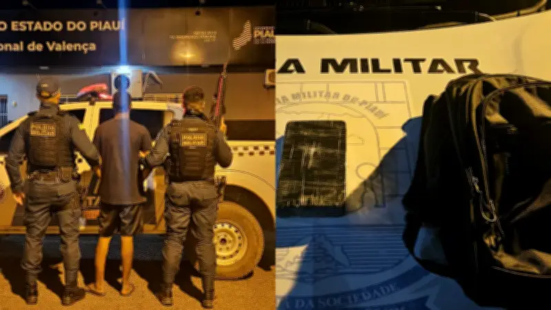 Jovem é preso com cocaína em mochila dentro de ônibus no Piauí