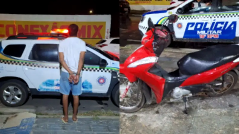 Jovem preso por quebrar medida protetiva e roubar moto da mãe no PI