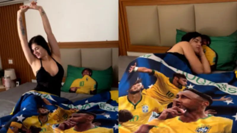 Kerolay Chaves decora quarto com tema de Neymar e Copa do Mundo