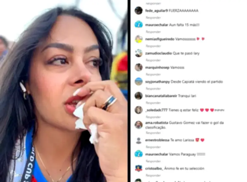 Larissa Riquelme chora em live durante Paraguai x Alemanha na Copa 2026