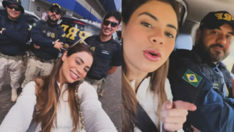 Lexa pede carona à PRF após pane em van e chega ao aeroporto do PI