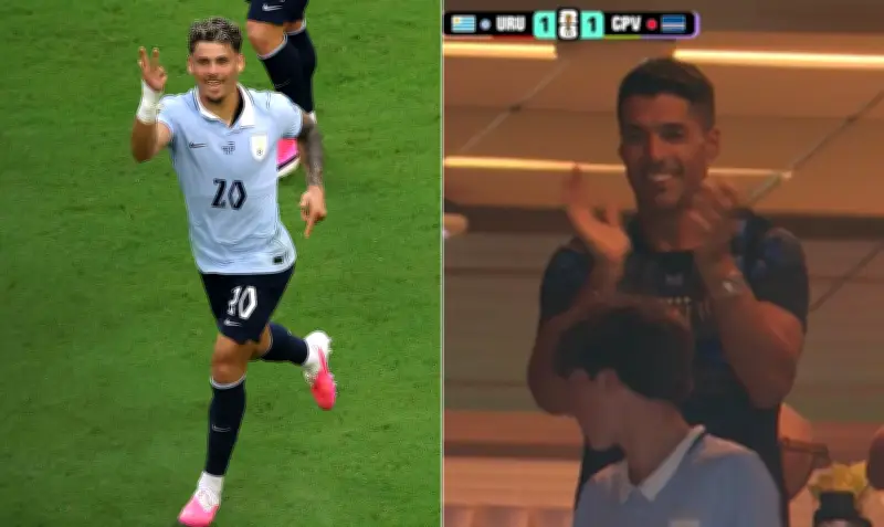 Luis Suárez assiste Uruguai na Copa com camisa do Flamengo