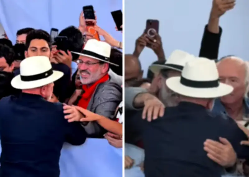 Lula abraça Delúbio Soares em Goiás: 'Somos amigos e companheiros'
