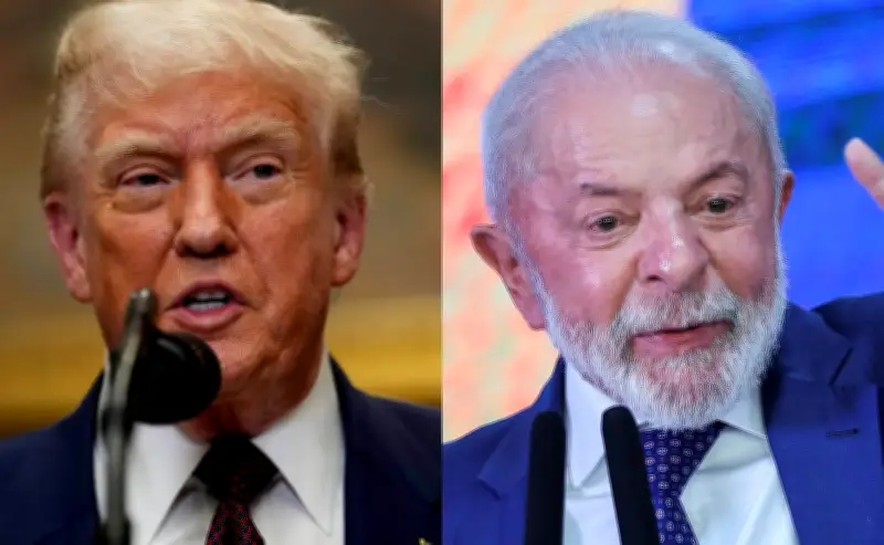 Lula e Trump se cumprimentam em jantar do G7 em Évian-les-Bains
